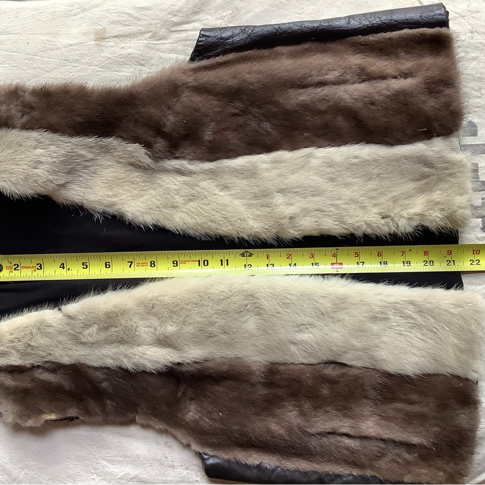 Vintage 60s Real Fur and Leather Vest - Picture 11 of 11